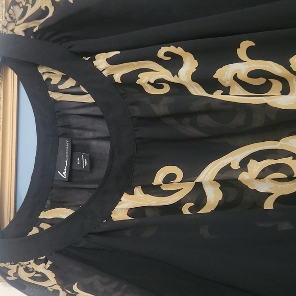 Elegant Black and Gold Women's Top Lane Bryant 22 / 24 Classic Career - Picture 3 of 8